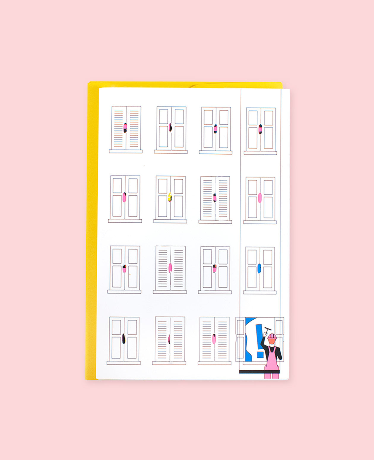 Apartment Windows Birthday Card