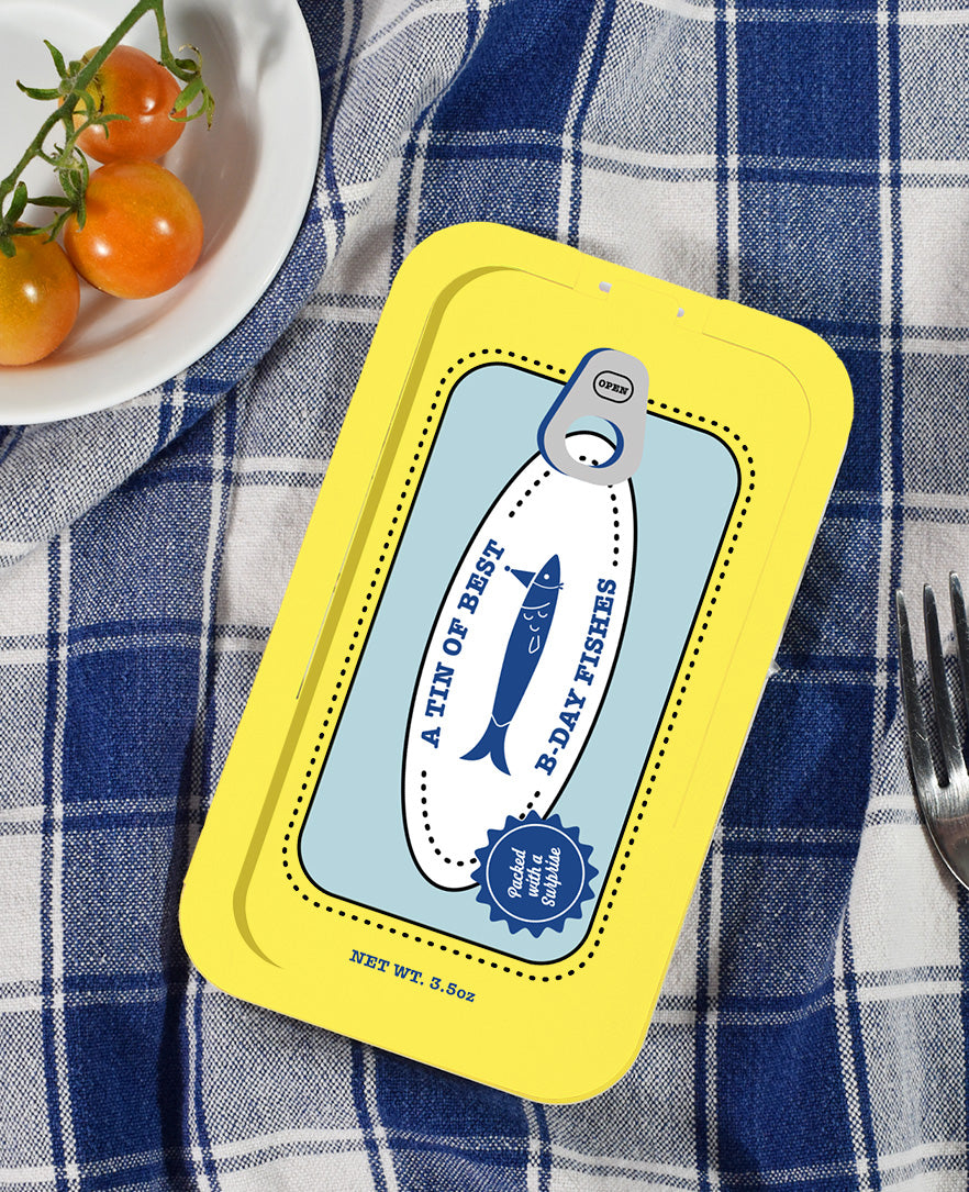 Sardine Can Birthday Card