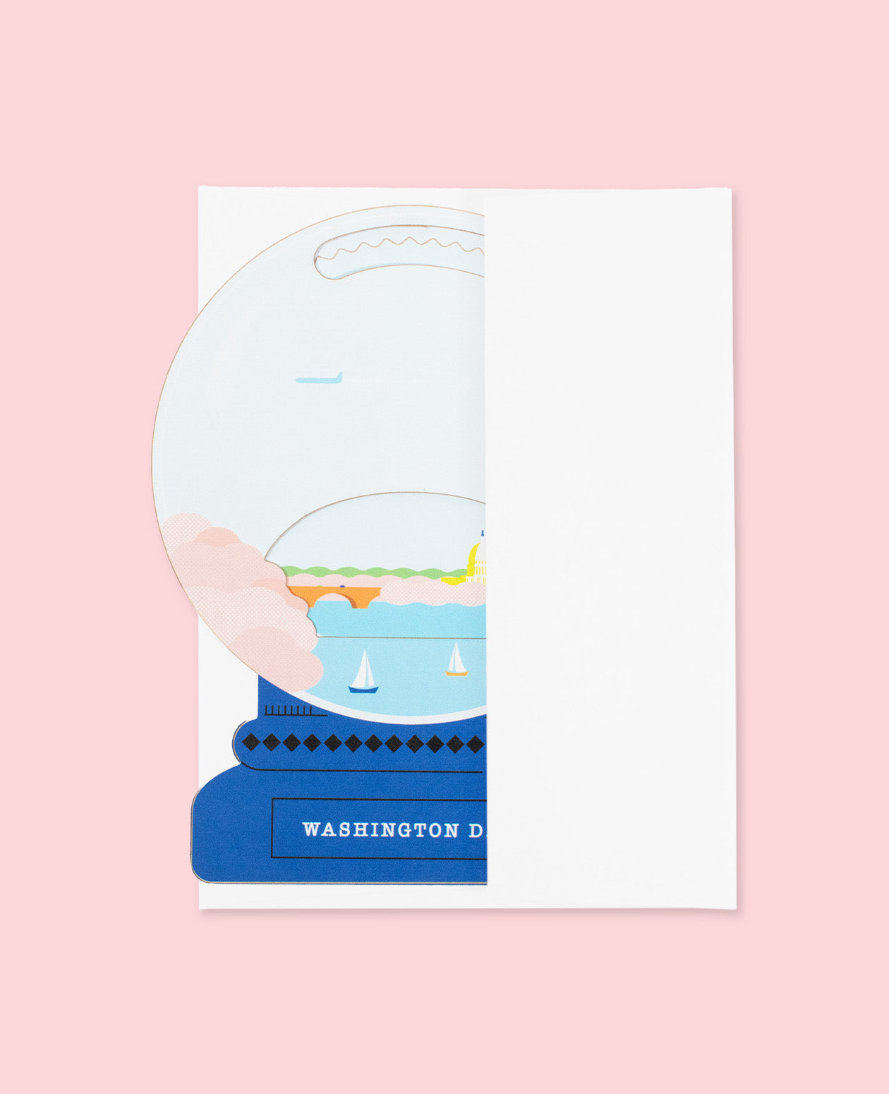 D.C. Cherry Blossom Spinning Globe Card