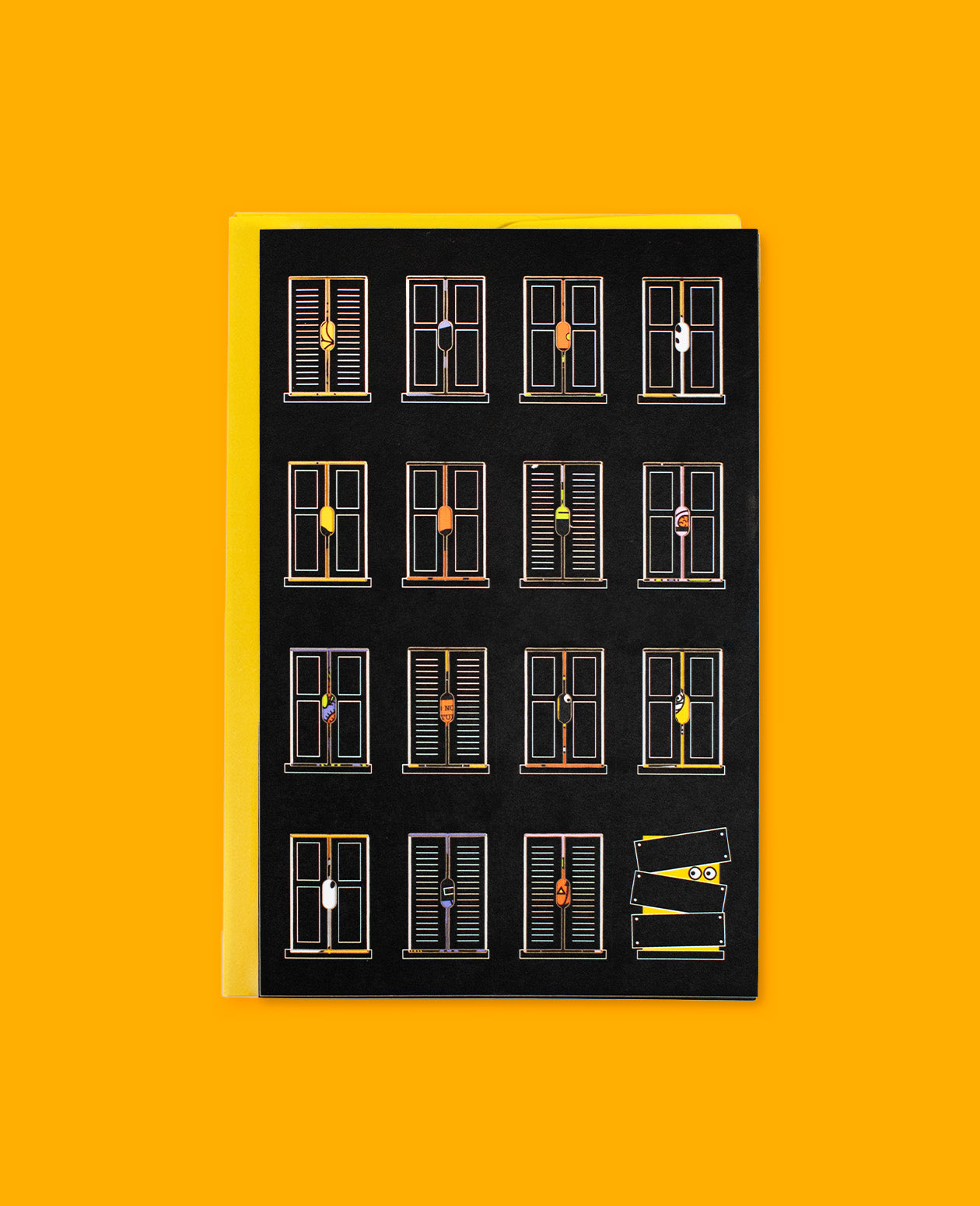 Haunted Apartment Windows Card