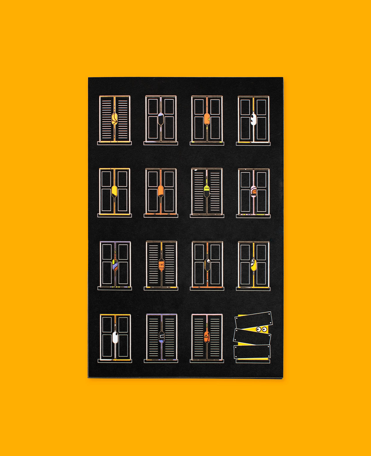 Haunted Apartment Windows Card