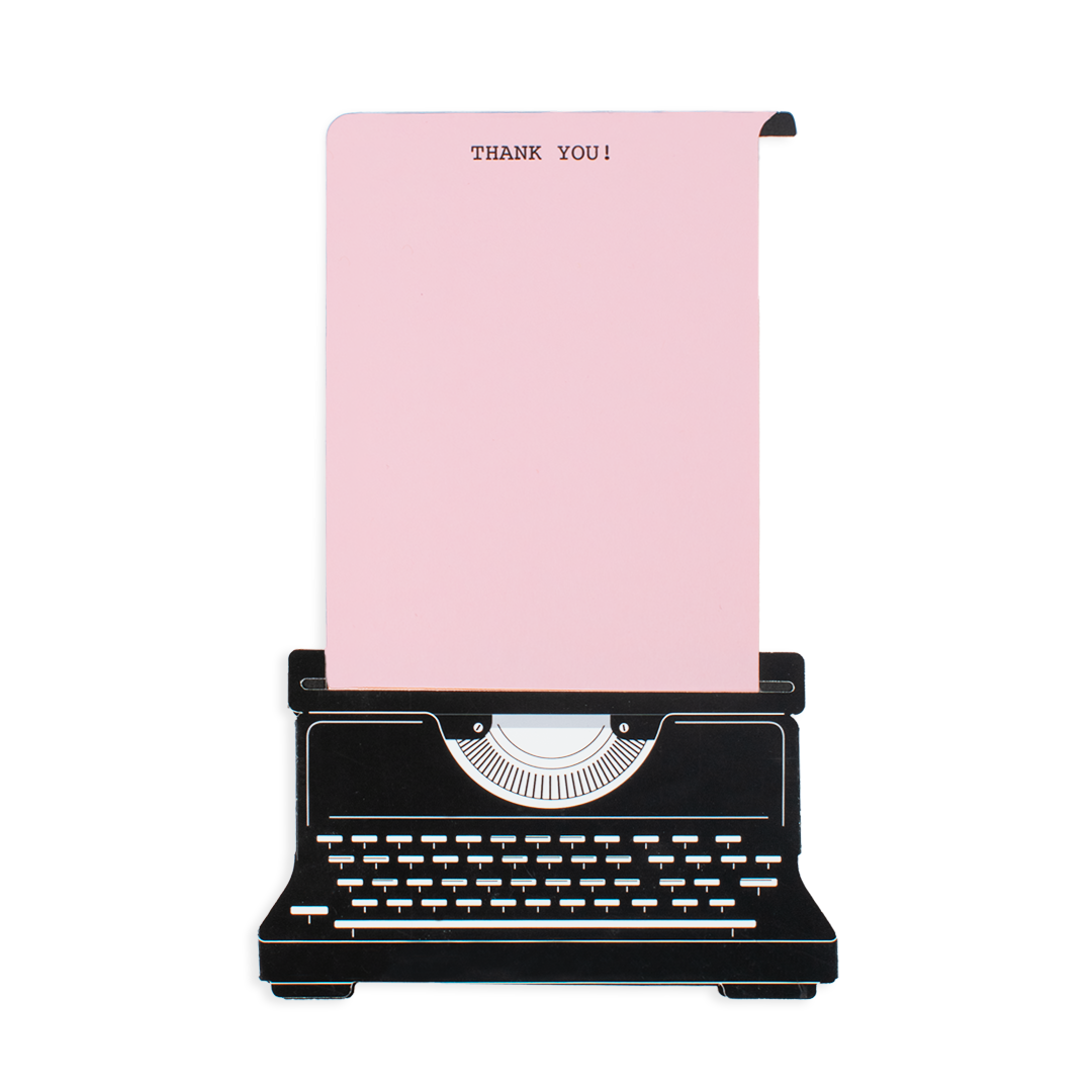 Moveable Typewriter Thank You Card