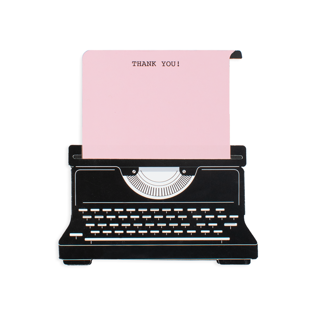 Moveable Typewriter Thank You Card