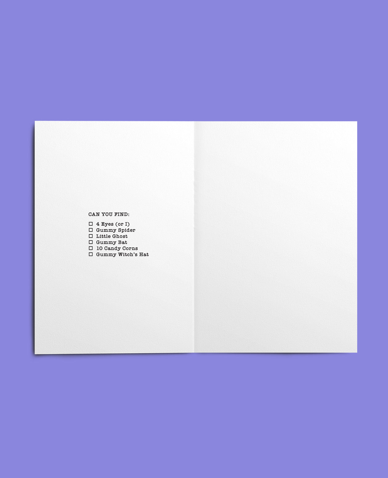 Trick-or-Treat Spooky Things to Spot Card