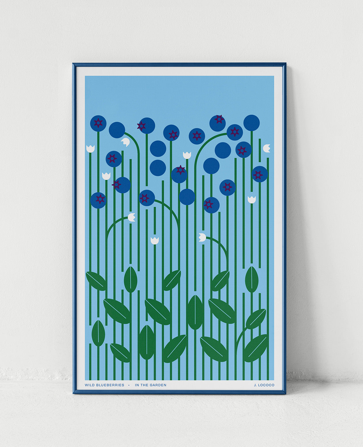 Wild Blueberries In the Garden Art Print