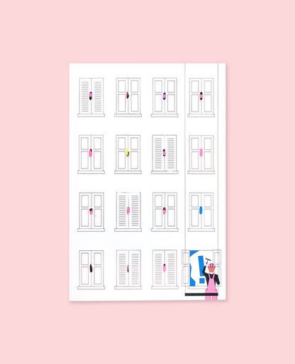 Apartment Windows Birthday Card