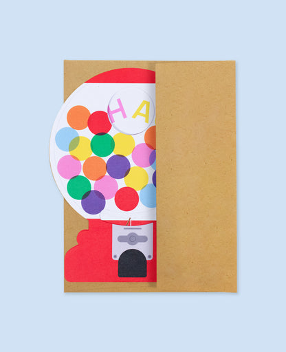 Gumball Machine Birthday Card
