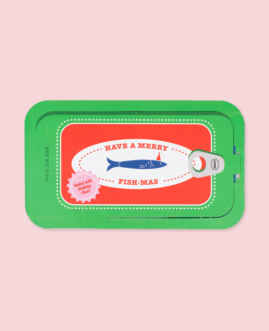 Merry Fishmas Sardine Holiday Greeting Card