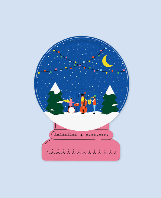 Spinning Snow Globe Holiday Card