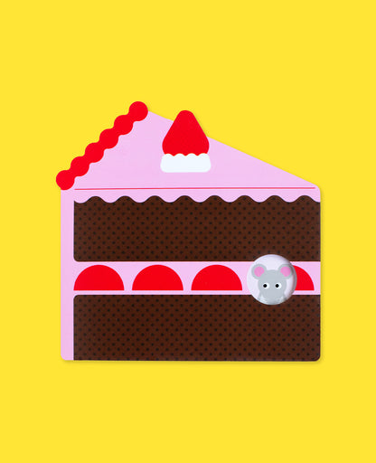 Surprise Strawberry Chocolate Cake Greeting Card