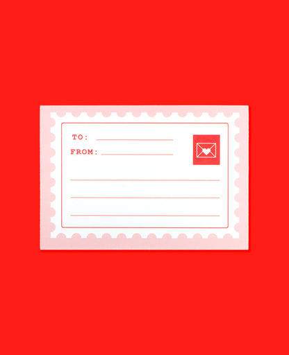 Postage Stamp Mini Valentine Card Set