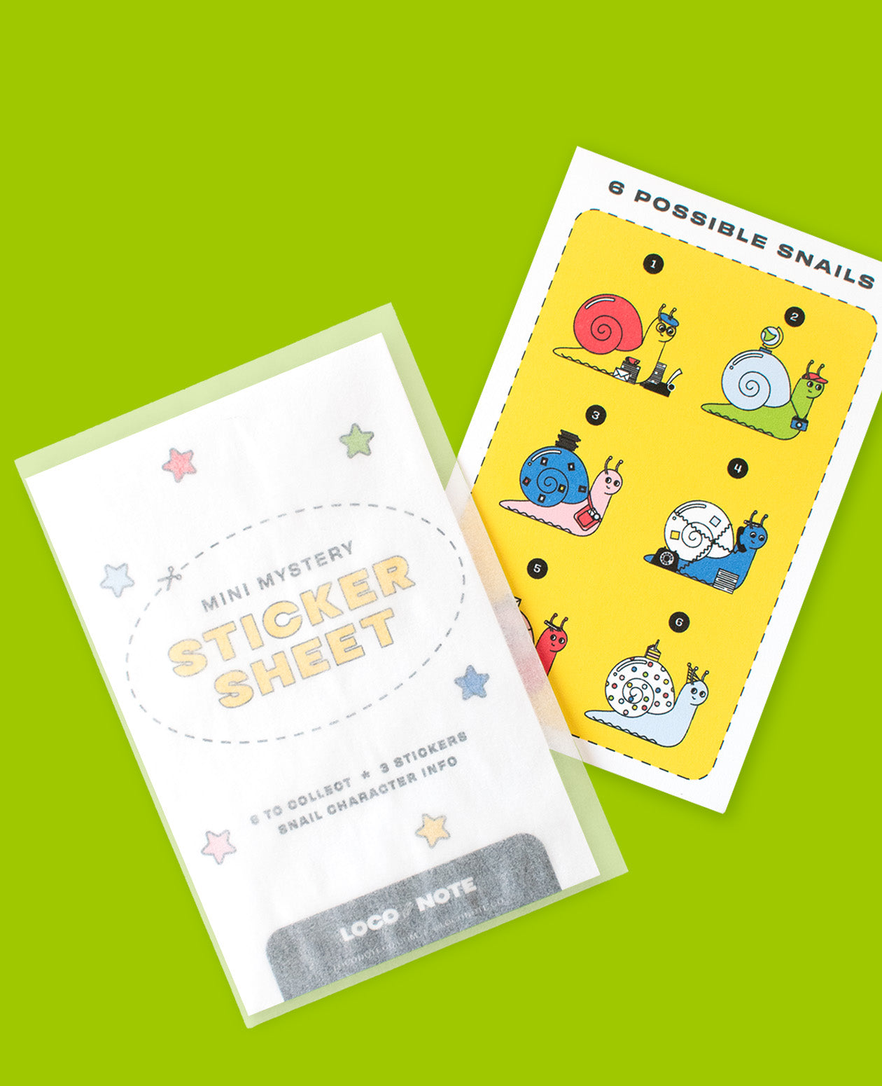 Mystery Snail Mail Sticker Sheet