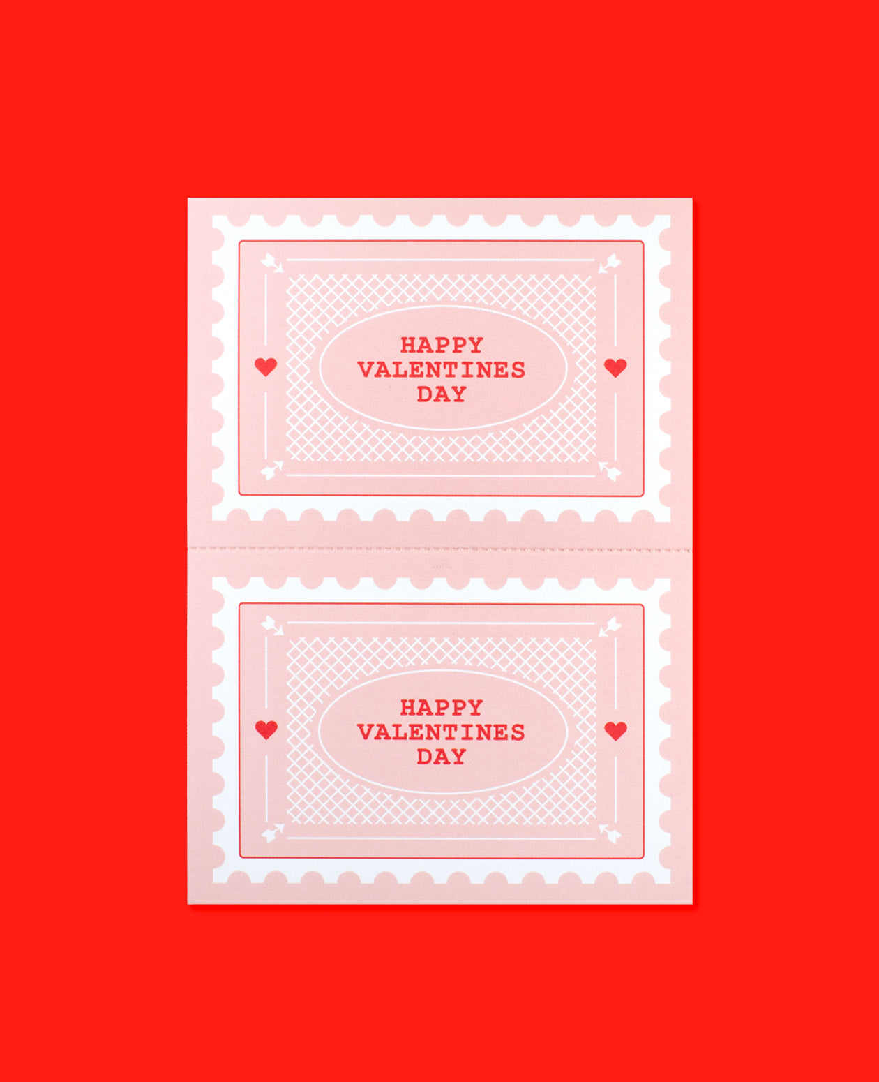 Postage Stamp Mini Valentine Card Set