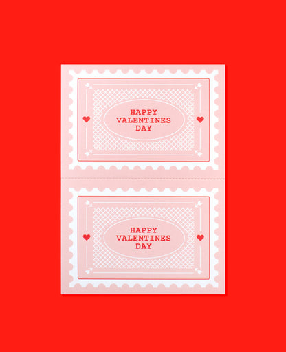 Postage Stamp Mini Valentine Card Set