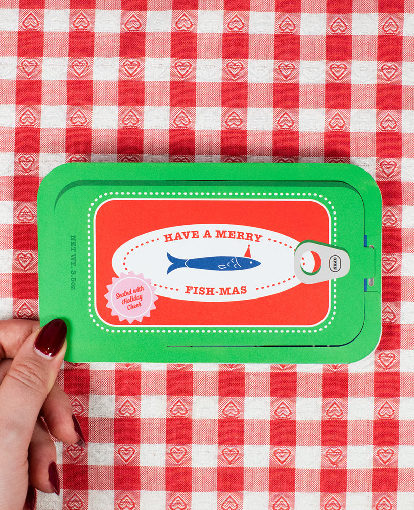 Merry Fishmas Sardine Holiday Greeting Card