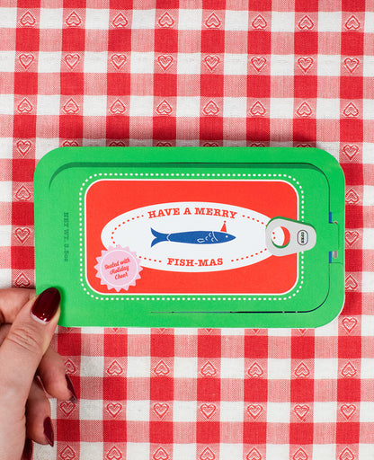Merry Fishmas Sardine Holiday Greeting Card
