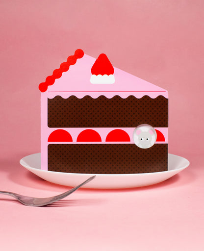 Surprise Strawberry Chocolate Cake Greeting Card