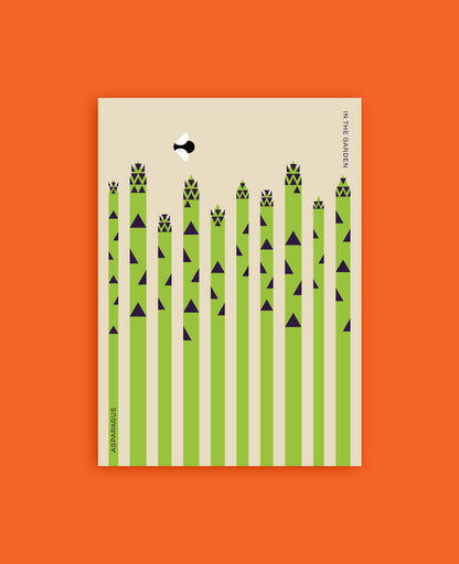 Asparagus Botanical Postcard: In the Garden Illustration