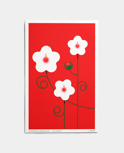 Crimsoneyed Rosemallow D.C. Plants Art Print