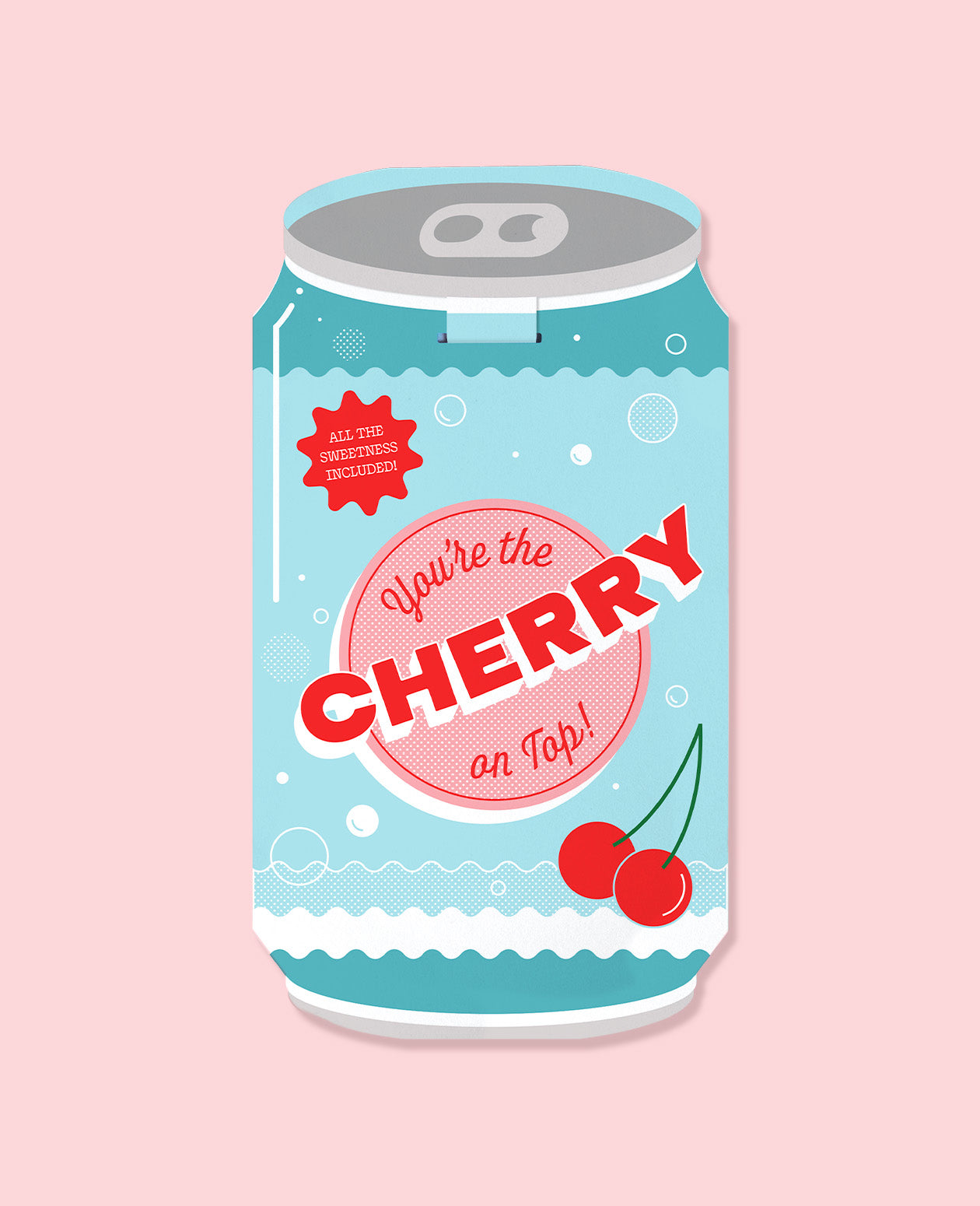 Cherry on Top Soda Can Card