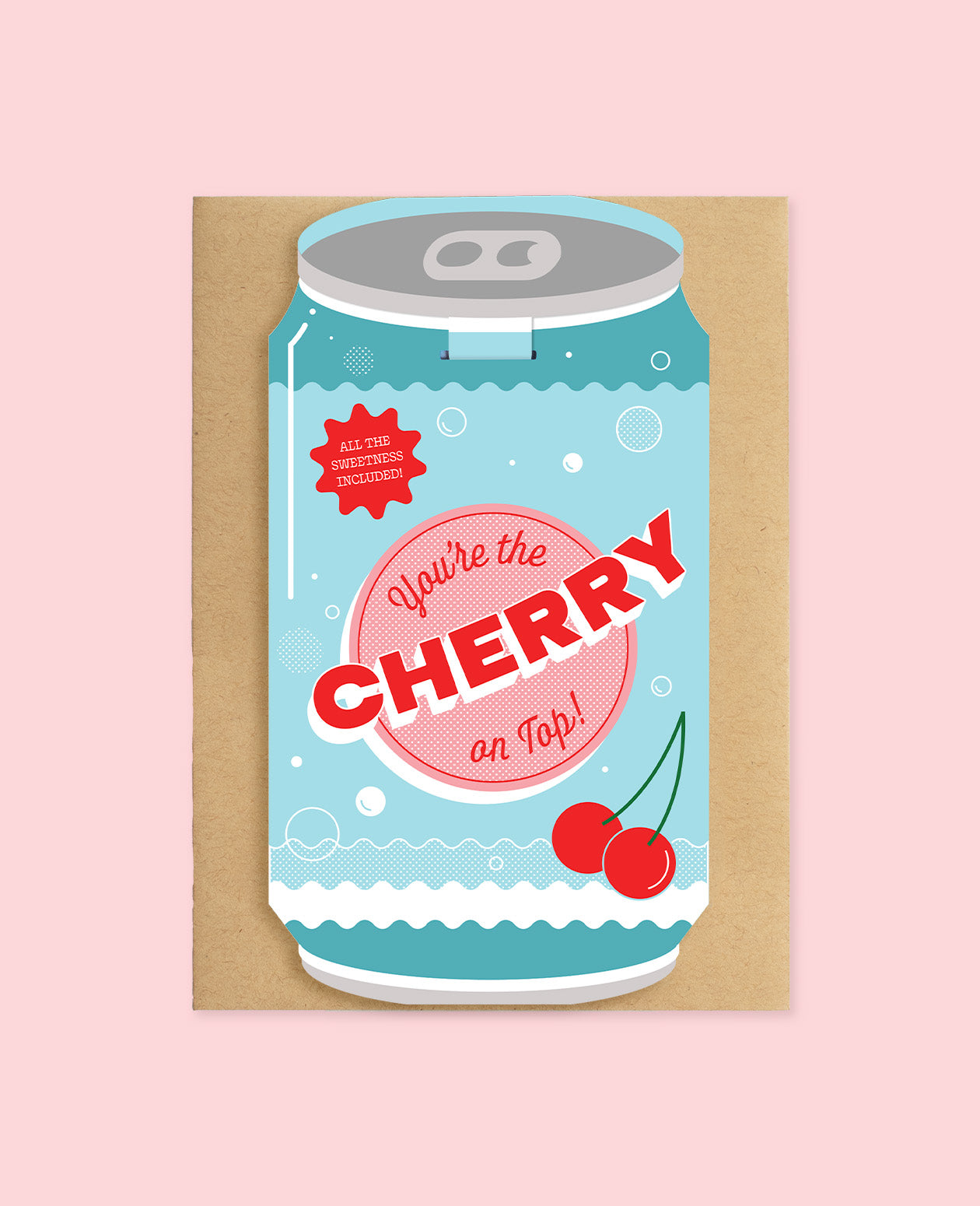 Cherry on Top Soda Can Card