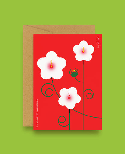Crimsoneyed Rosemallow D.C. Plant Greeting Card