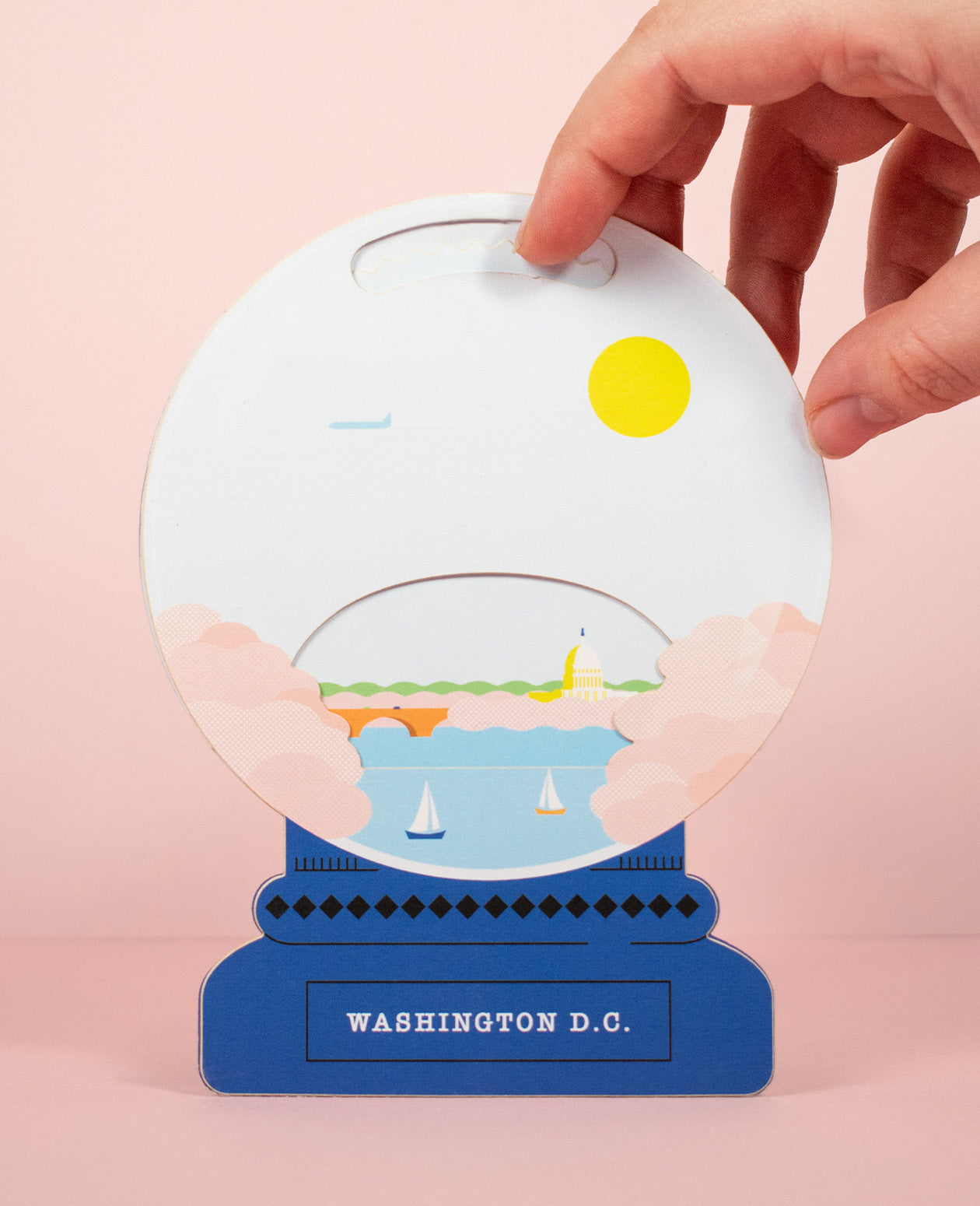 D.C. Cherry Blossom Spinning Globe Card