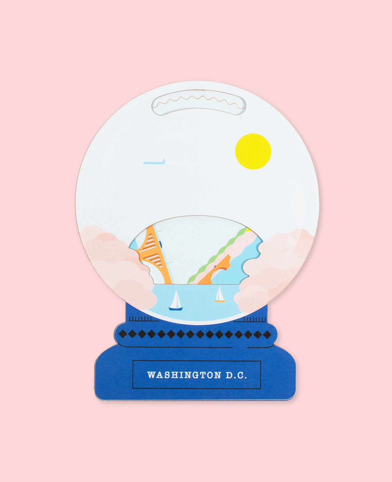 D.C. Cherry Blossom Spinning Globe Card