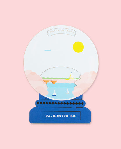 D.C. Cherry Blossom Spinning Globe Card