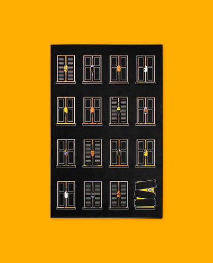 Haunted Apartment Windows Card