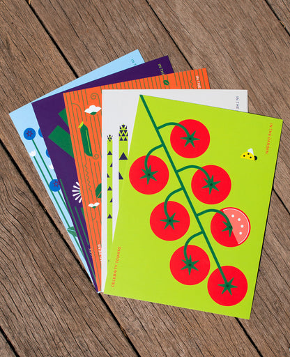 In the Garden Botanical Illustration Postcard Set