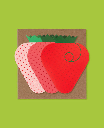 Mini Greeting Card Set: Strawberry Set of 6