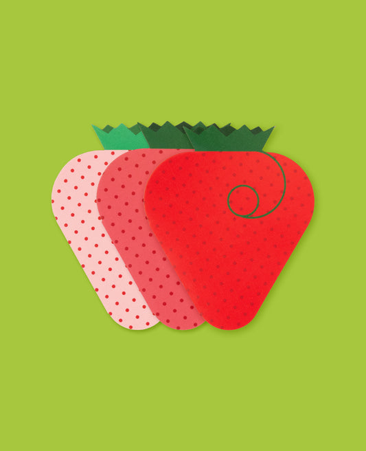 Mini Greeting Card Set: Strawberry Set of 6