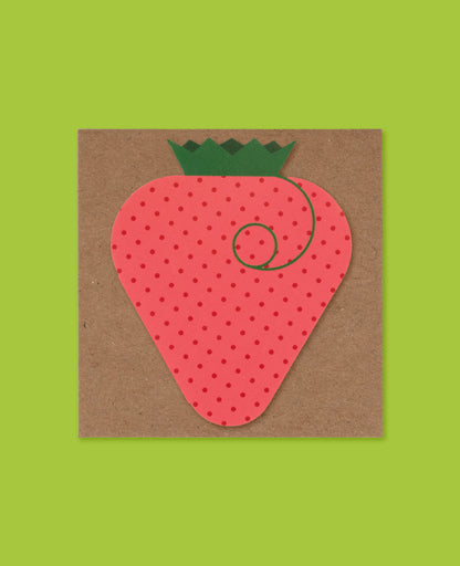 Mini Greeting Card: Strawberry