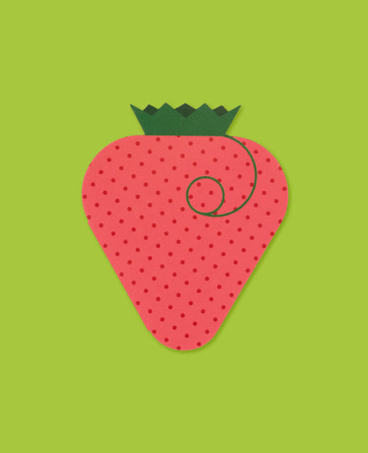 Mini Greeting Card: Strawberry