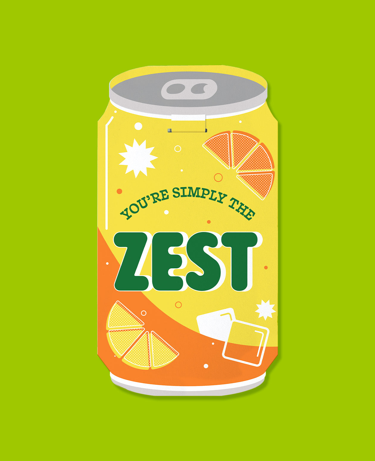 Simply the Zest Soda Can Card