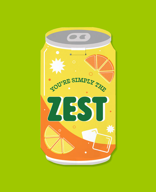 Simply the Zest Soda Can Card