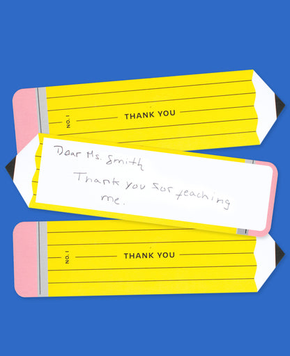 Mini Pencil Thank You Notes Set