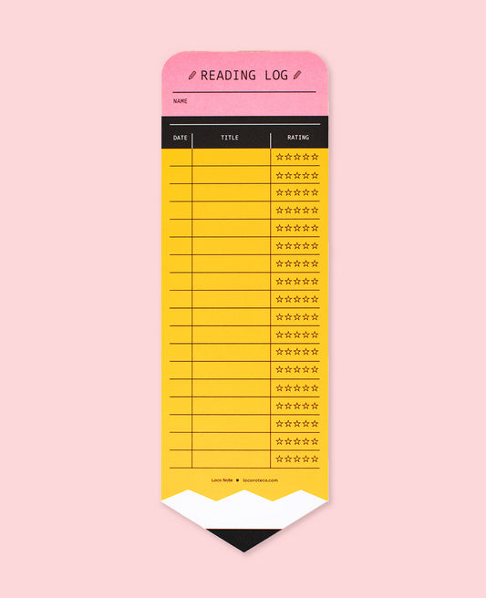 Pencil Reading Log Bookmark