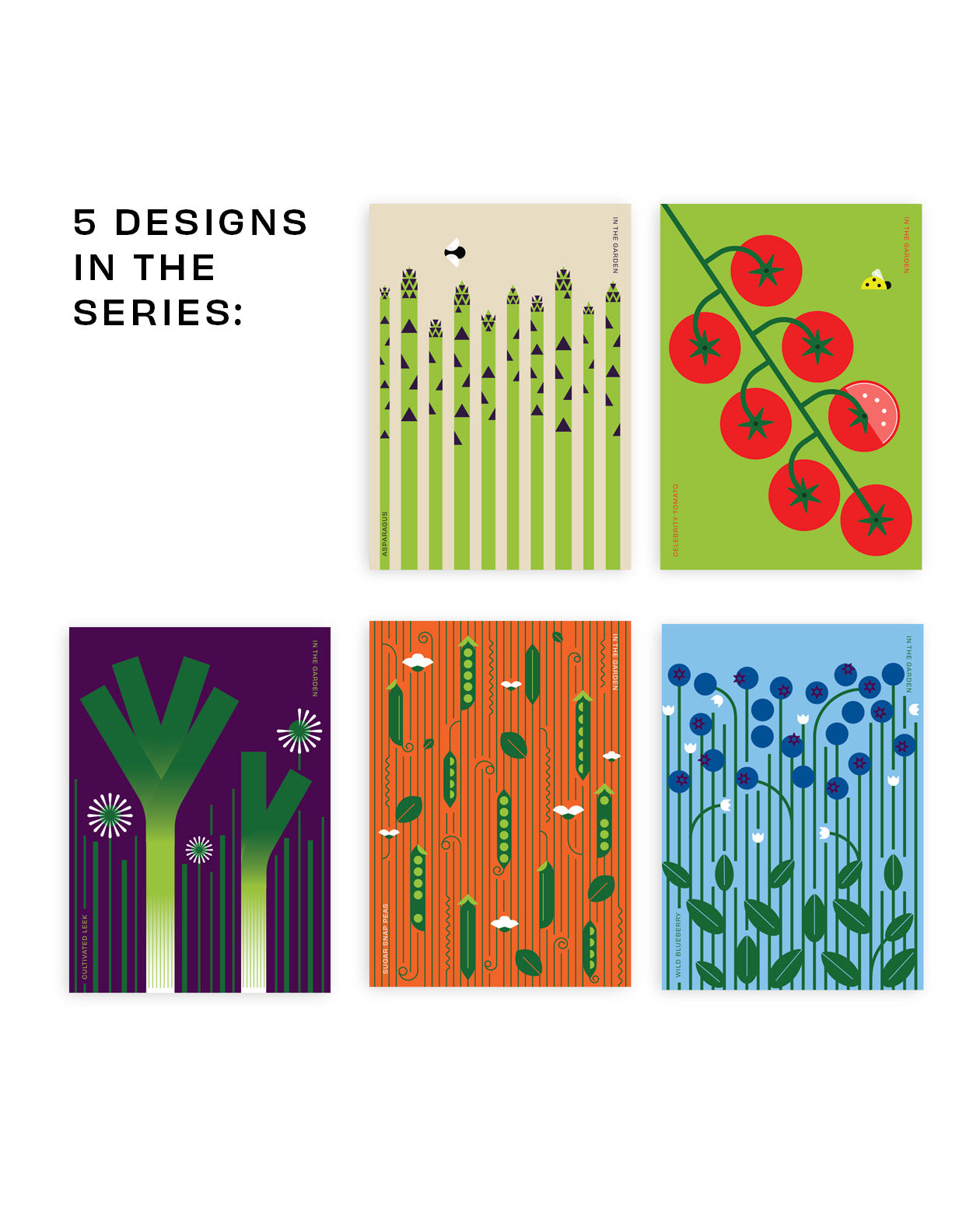 In the Garden Botanical Illustration Postcard Set