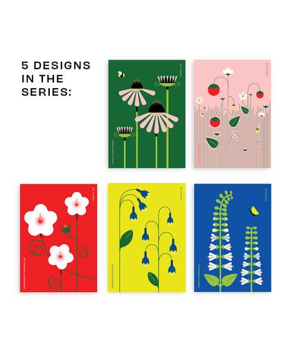 Washington D.C. Illustrated Plants Postcard Set