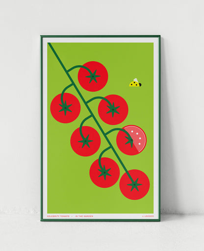 Celebrity Tomato In the Garden Art Print