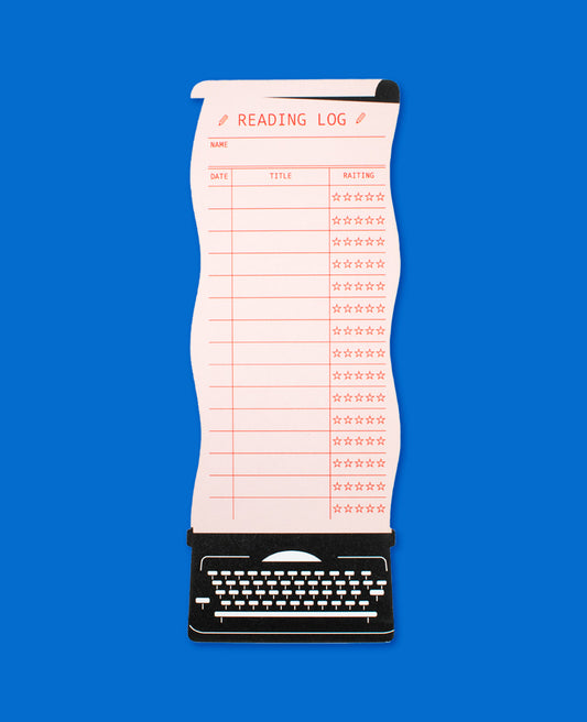 Typewriter Reading Log Bookmark