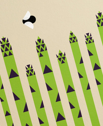 Asparagus In the Garden Art Print
