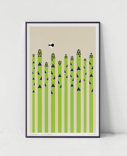 Asparagus In the Garden Art Print