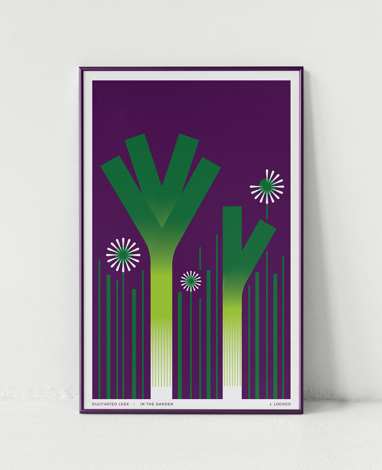 Cultivated Leek In the Garden Art Print