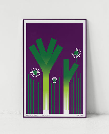 Cultivated Leek In the Garden Art Print