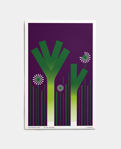 Cultivated Leek In the Garden Art Print