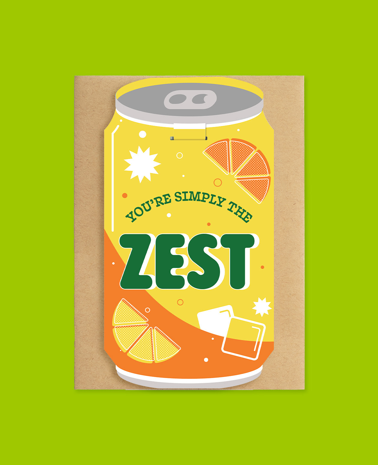 Simply the Zest Soda Can Card