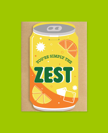 Simply the Zest Soda Can Card
